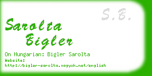 sarolta bigler business card